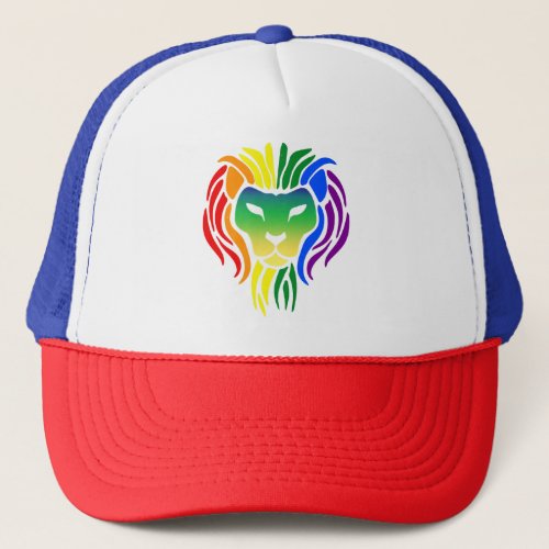 LGBT Gay Pride Flag Proud Lion _ LGBT Gay Pride Pr Trucker Hat