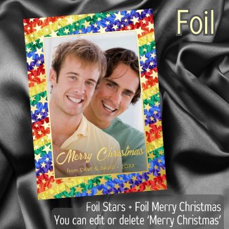 LGBT Gay Pride Flag Rainbow Flag Stars Photo Frame
