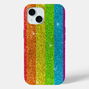 LGBT Gay Pride Glam Glitter Sparkle Metallic Chic iPhone 15 Case