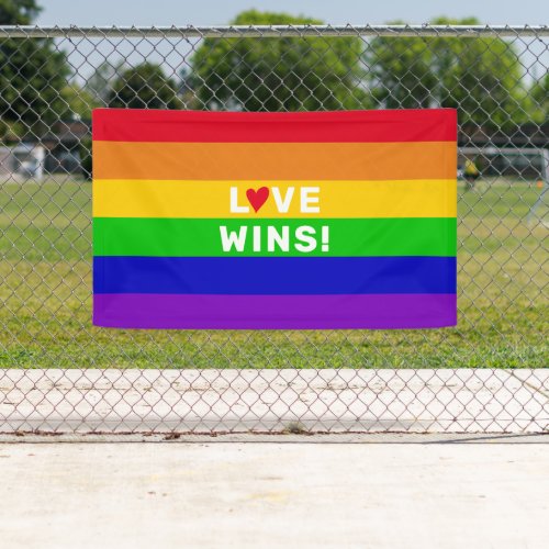 LGBT Gay pride Love Wins quote Banner