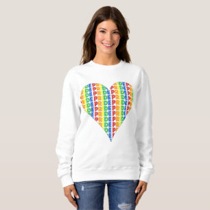 LGBT Gay Pride Month Celebration Rainbow Heart Sweatshirt