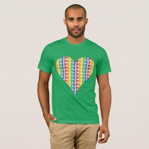 LGBT Gay Pride Month Celebration Rainbow Heart T_Shirt