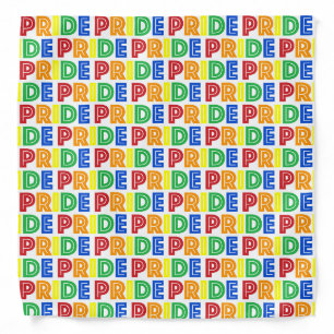 LGBT Gay Pride Month Celebration Rainbow Letters Bandana