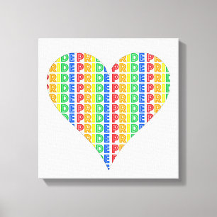 LGBT Gay Pride Month Celebration Rainbow Letters Canvas Print