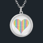 LGBT Gay Pride Month Celebration Rainbow Letters Silver Plated Necklace<br><div class="desc">Design features an original illustration of bold rainbow letters spelling out the word PRIDE. Great for gay pride celebrations! Lots of additional pride designs are also available from this shop. This design is also available on other products. Lots of additional food-themed illustrations are also available. Don't see what you're looking...</div>