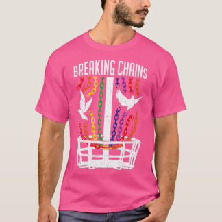 LGBT Gay Pride Month Disc Golf Player Breaking Cha T-Shirt
