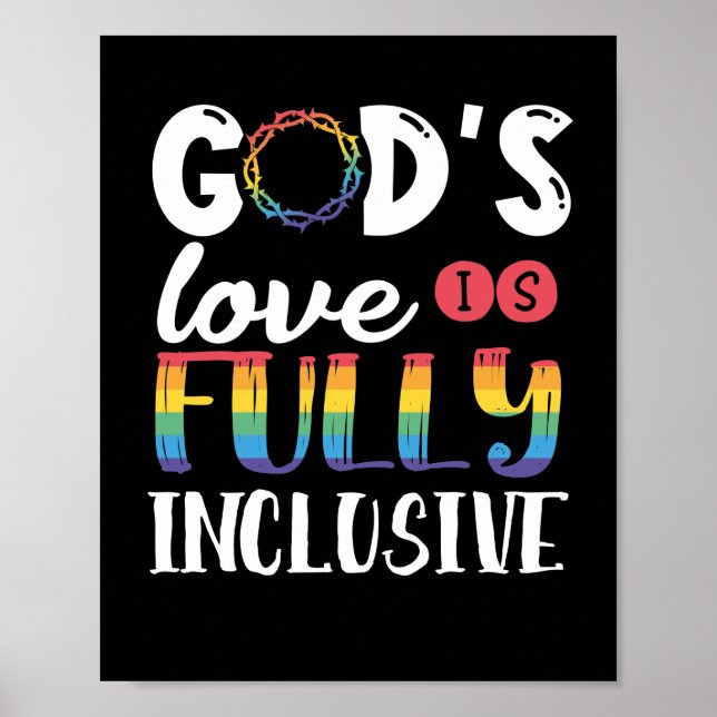 LGBT Gay Pride Month  Gods Love Is Fully Poster (Front)