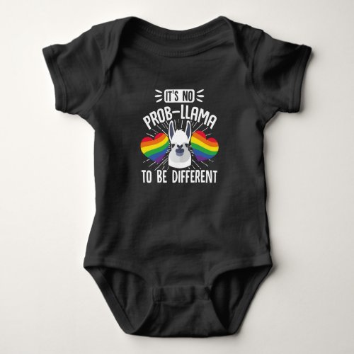 LGBT Gay Pride Month  Its No Probllama To Be Baby Bodysuit