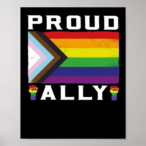 LGBT Gay Pride Month  Proud Ally Poster