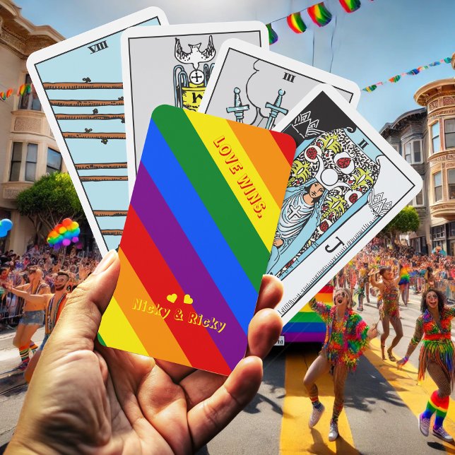 LGBT Gay Pride Month Rainbow Flag Love Wins Tarot  Cards (Creator Uploaded)