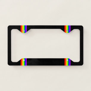 LGBT Gay Pride Party Rainbow Flag Pattern! License Plate Frame