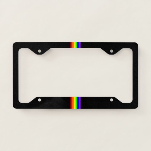 LGBT Gay Pride Party Rainbow Flag Pattern License Plate Frame