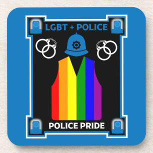 LGBT+ Gay Pride Police Beverage Coaster