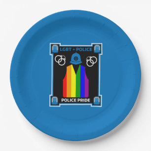 LGBT+ Gay Pride Police Paper Plates