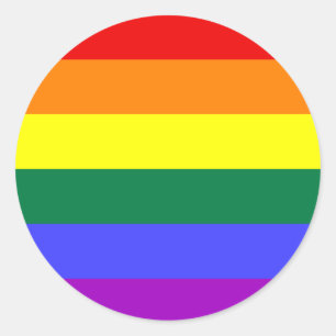 LGBT Gay Pride Rainbow Classic Round Sticker