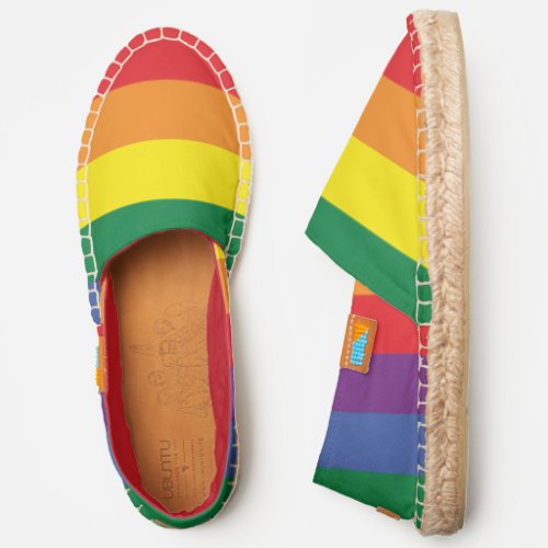 LGBT Gay Pride Rainbow Colorful Fun Espadrilles