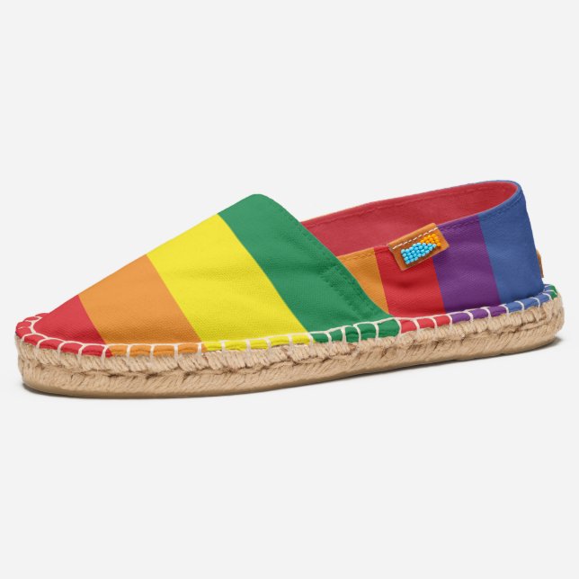 LGBTQ Gay Rainbow Striped Espadrilles - MENS - 12 - UBUNTU LGBTQ Gay Rainbow Men Patterned Espadrilles | Zazzle main image 2