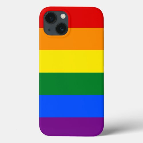 LGBT Gay Pride Rainbow Flag 6 Stripes iPhone 13 Case