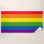 LGBT Gay Pride Rainbow Flag Beach Towel