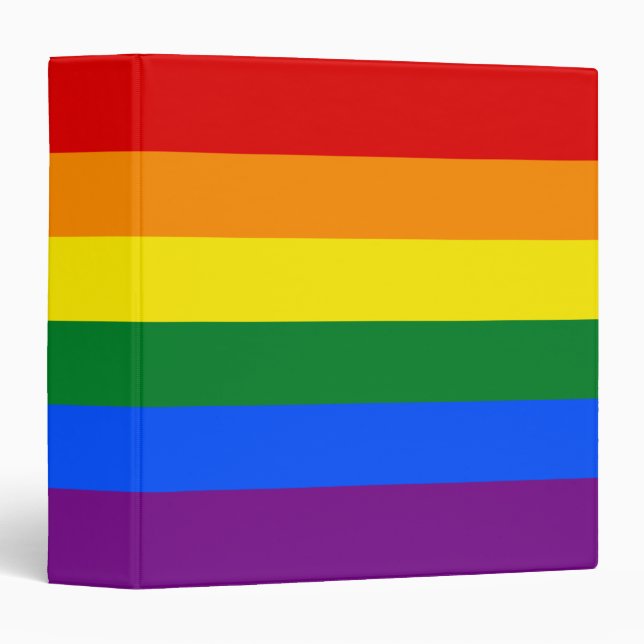 LGBT Gay Pride Rainbow Flag Binder (Front/Spine)