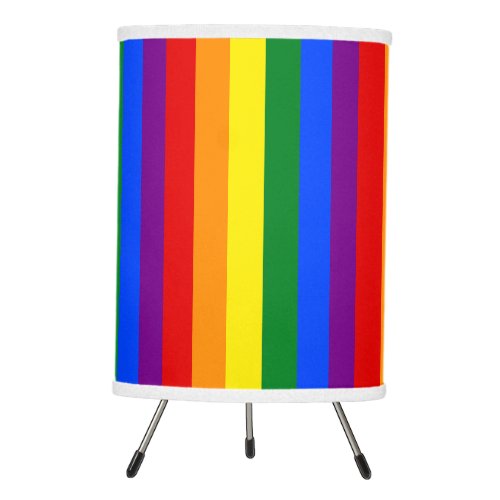 LGBT Gay Pride Rainbow Flag Colors Home Room Decor Tripod Lamp