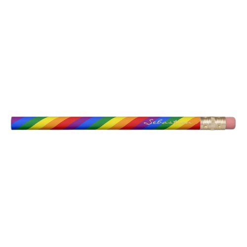 LGBT Gay Pride Rainbow Flag Colors Kids Elegant Pencil