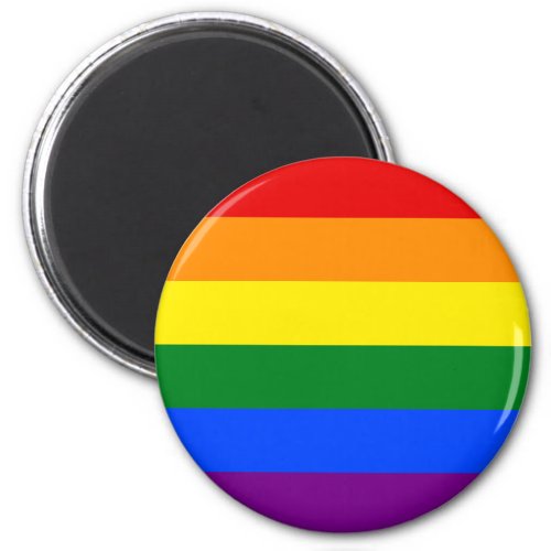 LGBT Gay Pride Rainbow Flag Colors Round Fridge Magnet