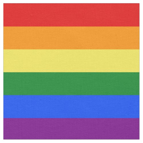 LGBT Gay Pride Rainbow Flag Colors Stripes Pattern Fabric