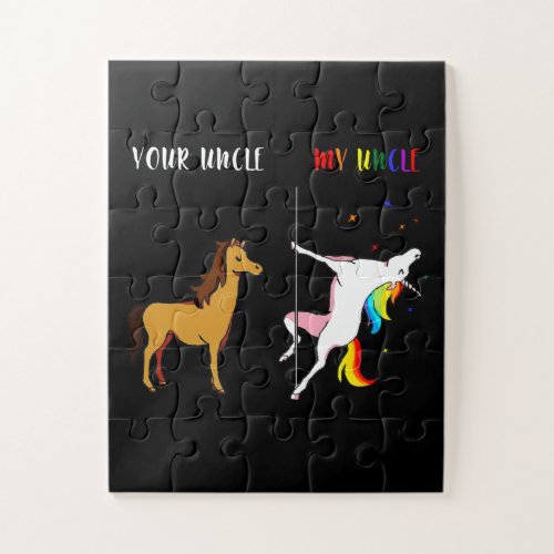 LGBT Gay Pride Rainbow Flag Custom Gift Jigsaw Puzzle