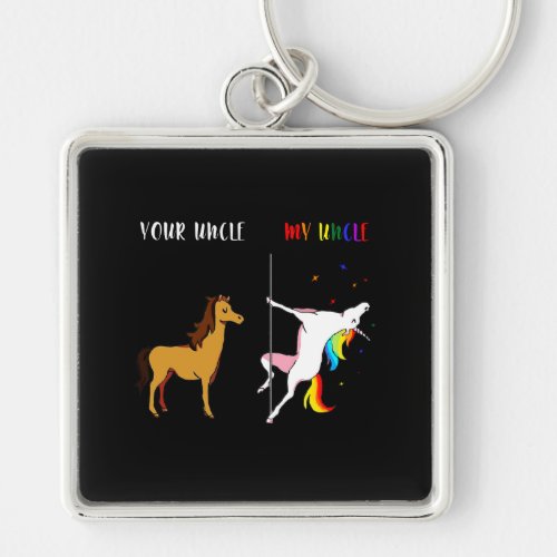 LGBT Gay Pride Rainbow Flag Custom Gift Keychain