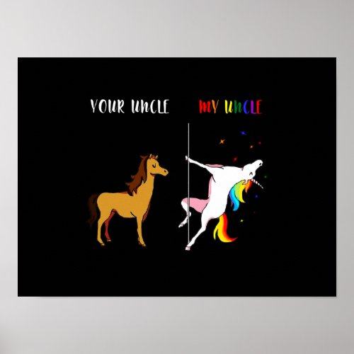 LGBT Gay Pride Rainbow Flag Custom Gift Poster