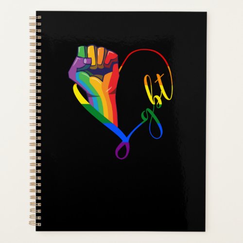 LGBT Gay Pride Rainbow Flag _ Hand Gift Planner