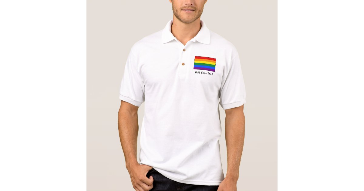 isolation Opdater Predictor LGBT Gay Pride Rainbow Flag Polo Shirt | Zazzle