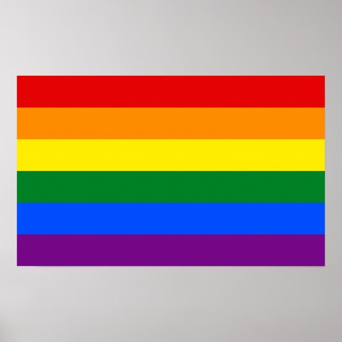 Lgbt Gay Pride Rainbow Flag Poster