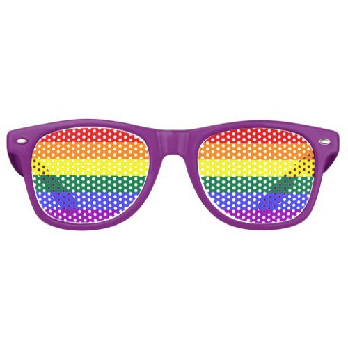 LGBT Gay Pride Rainbow Flag Retro Sunglasses