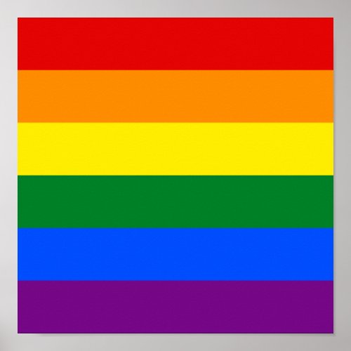 LGBT Gay Pride Rainbow Flag Square Poster