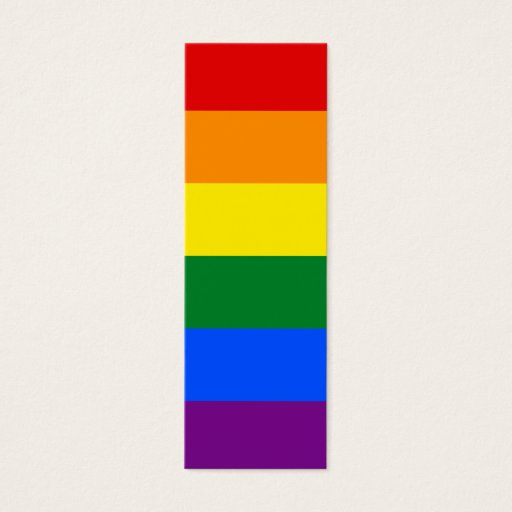 Customizable LGBT Gay Pride Rainbow Flag Stripe Business Card