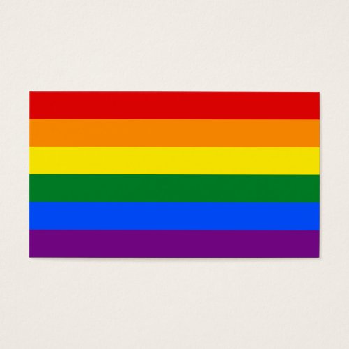 LGBT Gay Pride Rainbow Flag Stripe Business Card Template