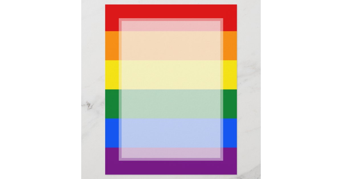 LGBT Gay Pride Rainbow Flag Stripe Flyer | Zazzle