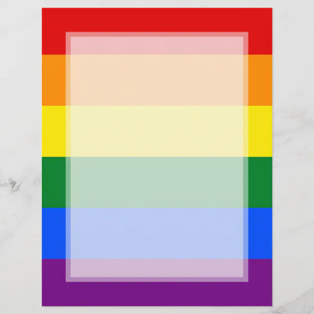 LGBT Gay Pride Rainbow Flag Stripe Flyer | Zazzle