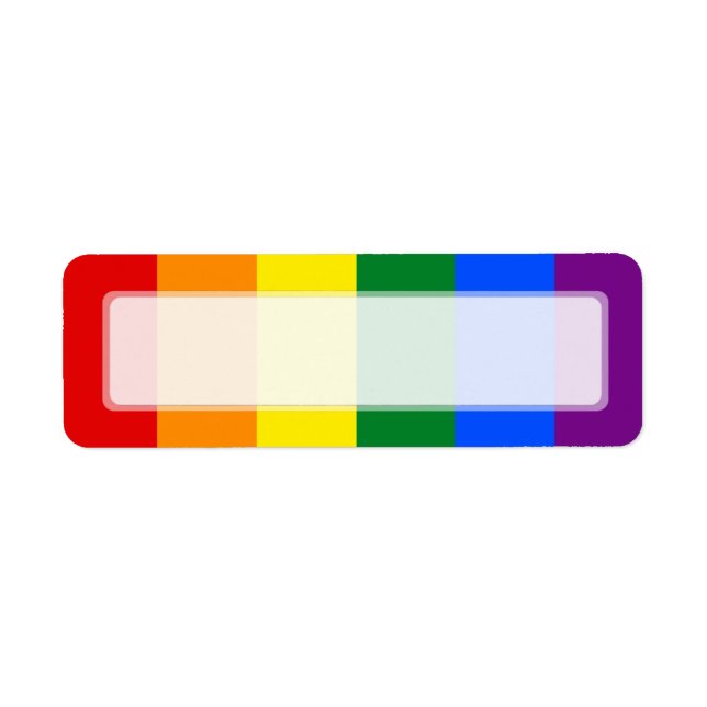 LGBT Gay Pride Rainbow Flag Stripe Label (Front)