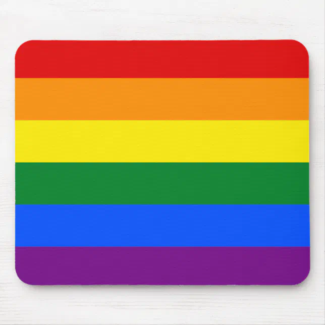 LGBT Gay Pride Rainbow Flag Stripe Mouse Pad | Zazzle