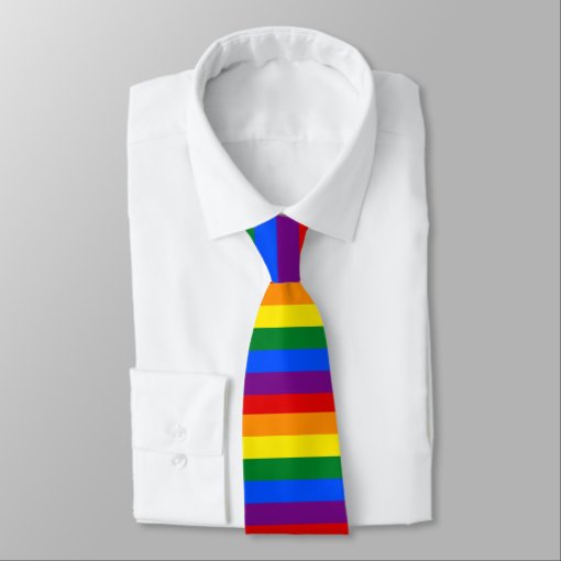 LGBT Gay Pride Rainbow Flag Stripe Tie | Zazzle
