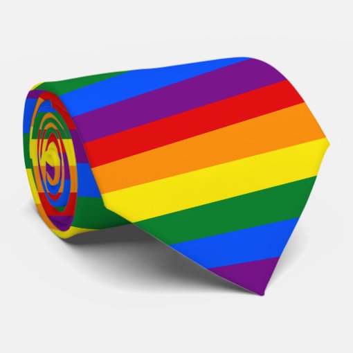 LGBT Gay Pride Rainbow Flag Stripe Tie | Zazzle