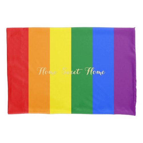 LGBT Gay Pride Rainbow Flag Stripes Colorful LGBTQ Pillow Case