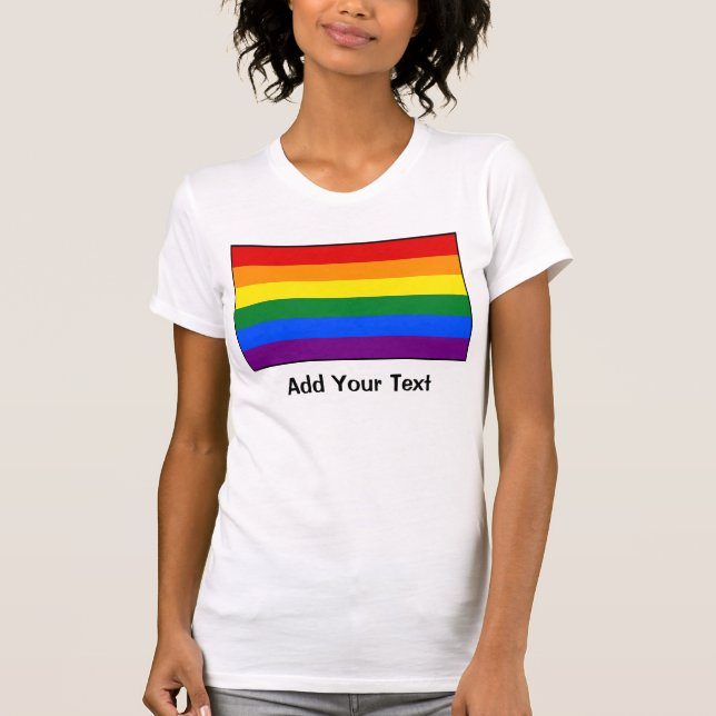 LGBT Gay Pride Rainbow Flag T-Shirt (Front)