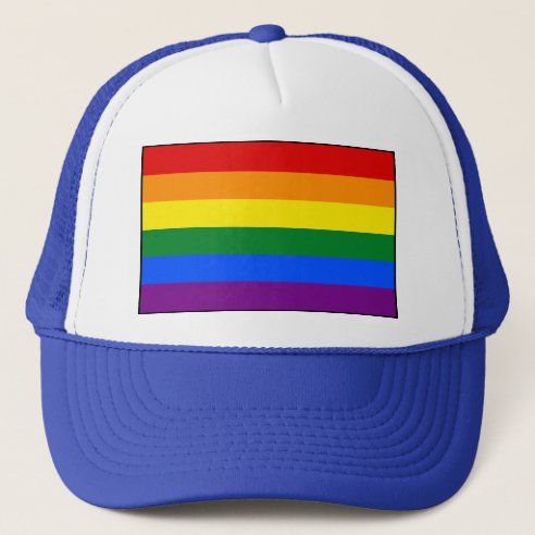 gay flag hat
