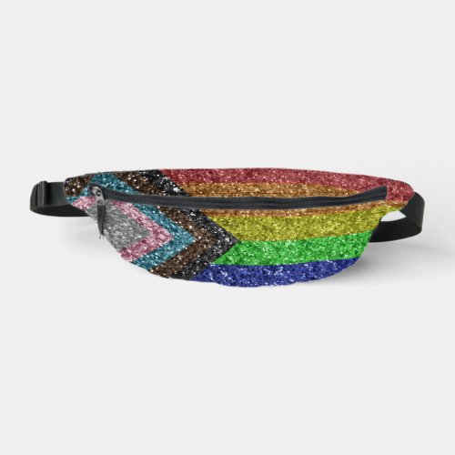 LGBT Gay Pride Rainbow Glitter Glam Luxury Fanny Pack