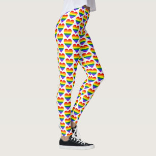 Asymmetrical Rainbow Bullseye LGBT Pride Leggings