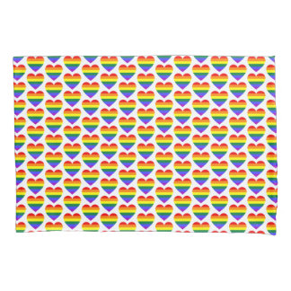 LGBT Gay Pride Rainbow Heart Pattern Pillow Case